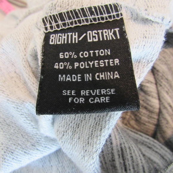 8IGHTH DSTRKT MARLED Gray/White Hoodie, Sweatshirt - Picture 2 of 7